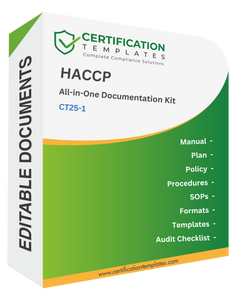 HACCP Documentation Kit